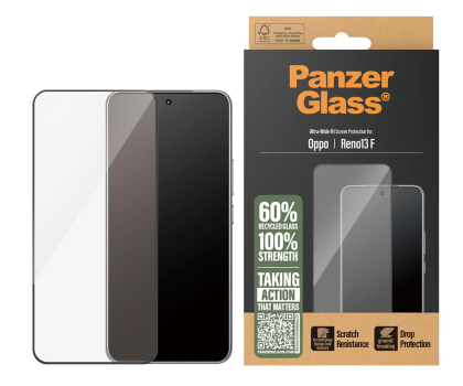 Szkło i folia ochronna PanzerGlass Ultra-Wide Fit w. Black Frame do Oppo Reno13 F